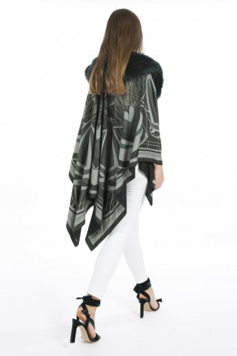 JAYLEY Green Cashmere Wrap