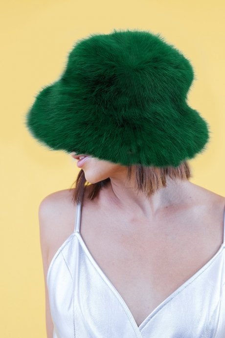 JAYLEY Green Eco Bamboo Bucket Hat