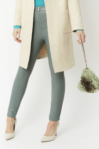JAYLEY Green Elsa Faux Fur Bag