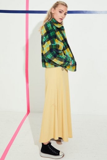 JAYLEY Green Faux Fur Reversible Jacket