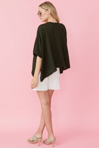JAYLEY Green Fine Knit Kaftan