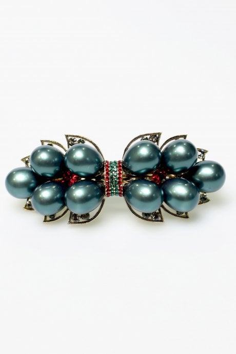 JAYLEY Green Limited Handmade Precious Stones Hair Clip