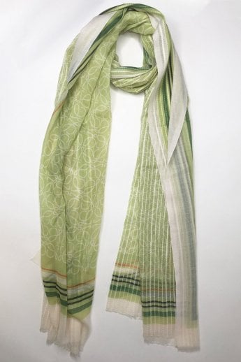 JAYLEY Green Luxury Cashmere Silk Blend Wrap