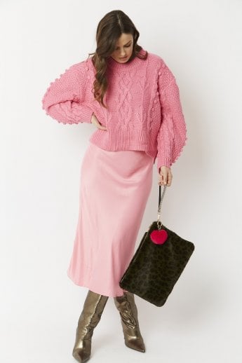 JAYLEY Green Luxury Faux Fur Bag