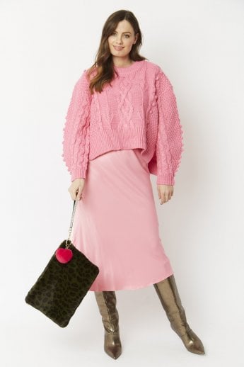 JAYLEY Green Luxury Faux Fur Bag