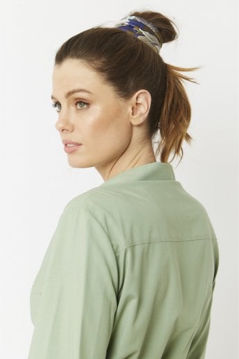 JAYLEY Green Silk Blend Hair Scarf