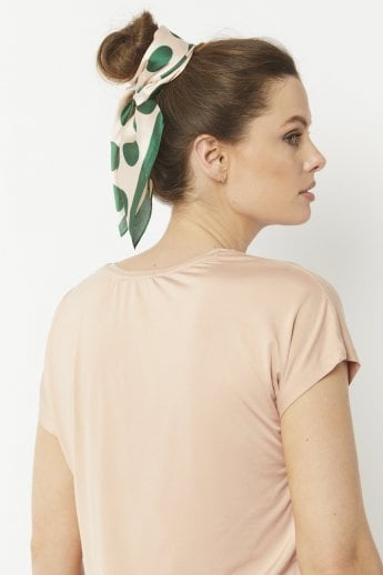 JAYLEY Green Silk Blend Hair Scarf