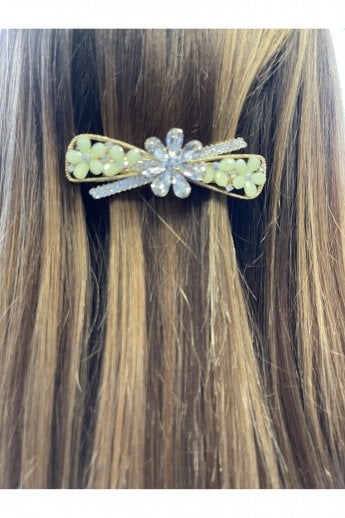 JAYLEY Green Susan Gold-Tone Crystal Embellished Hair Clip