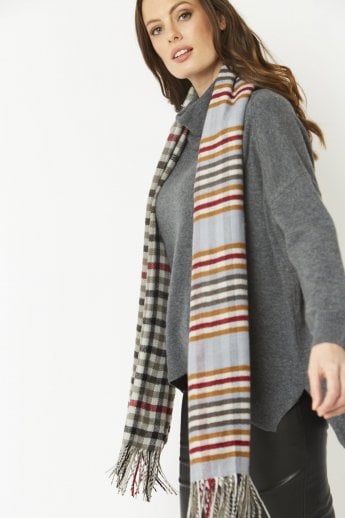 JAYLEY Grey Cashmere Blend Wrap