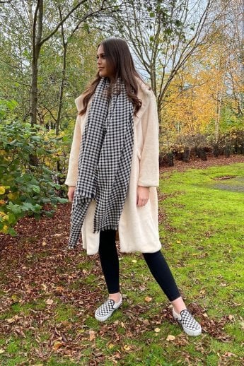 JAYLEY Grey Cashmere Blend Wrap