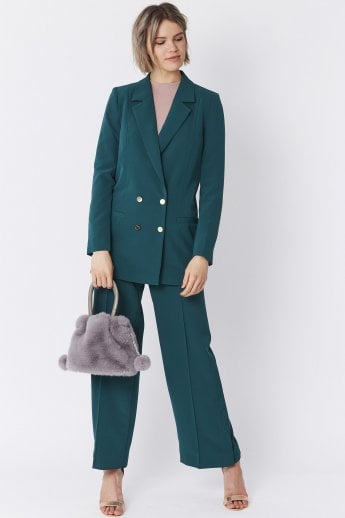 JAYLEY Grey Faux Fur Bag