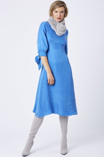 JAYLEY Grey Faux Fur Scarf