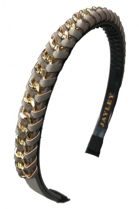 JAYLEY Grey Silk Blend Headband