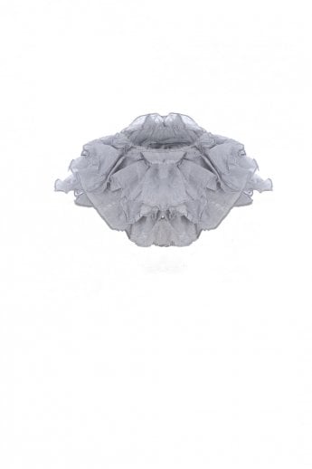 JAYLEY Grey Silk Chiffon Neck Scarf