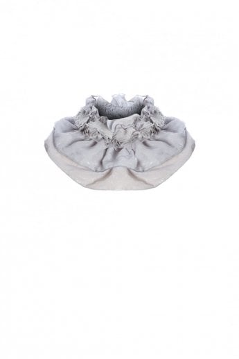 JAYLEY Grey Silk Chiffon Neck Scarf