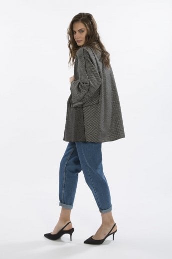 JAYLEY Grey Silk Wool Polyamide Jacket