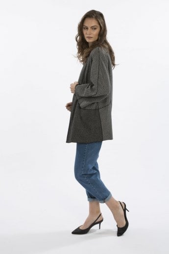 JAYLEY Grey Silk Wool Polyamide Jacket