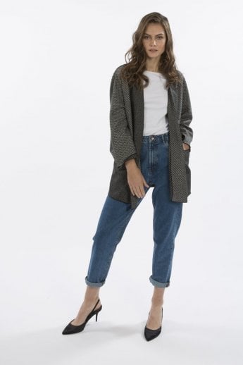 JAYLEY Grey Silk Wool Polyamide Jacket