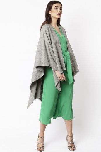 JAYLEY Grey Stardust Cashmere Silk Wrap