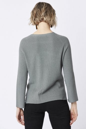 JAYLEY Grey Wool Blend Knit Jumper