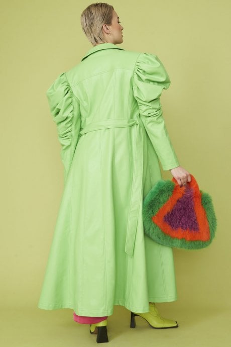 JAYLEY Hand Crafted Eco Bamboo Faux Fur Bag