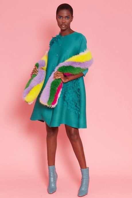 JAYLEY Hand Crafted Eco Bamboo Faux Fur Scarf