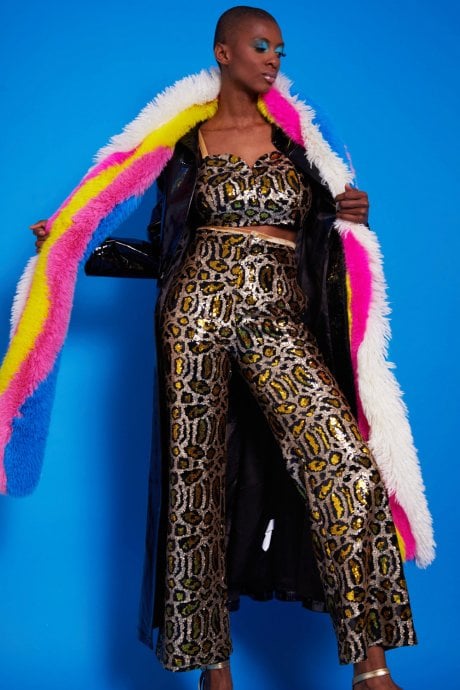 JAYLEY Hand Crafted Eco Bamboo Faux Fur Scarf