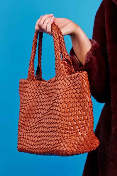 JAYLEY Hand Knitted Eco Leather Bag