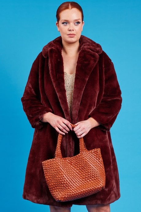 JAYLEY Hand Knitted Eco Leather Bag