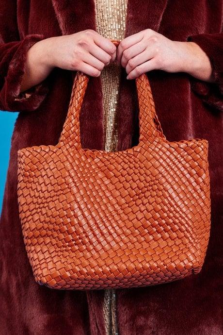 JAYLEY Hand Knitted Eco Leather Bag