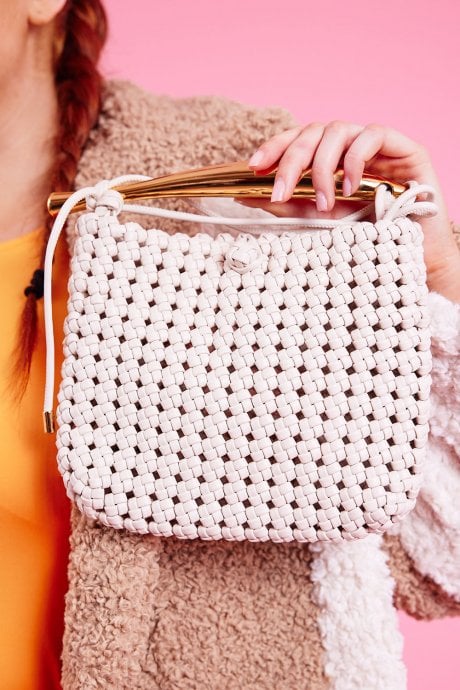 JAYLEY Hand Knitted Eco Leather Cara Bag