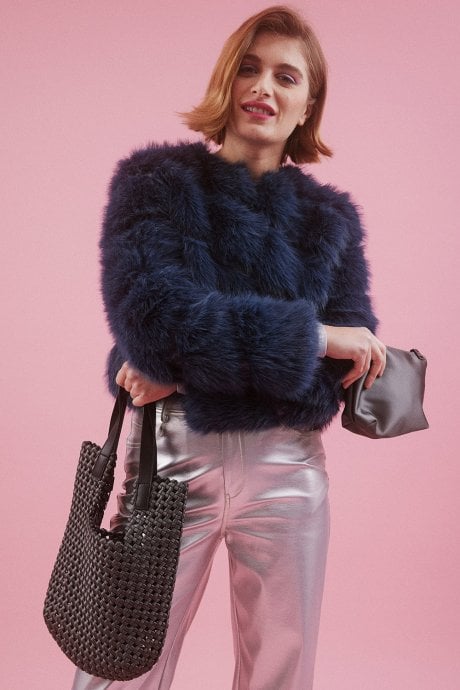 JAYLEY Hand Knitted Eco Leather GiGI Bag