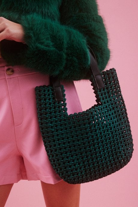 JAYLEY Hand Knitted Eco Leather GiGI Bag