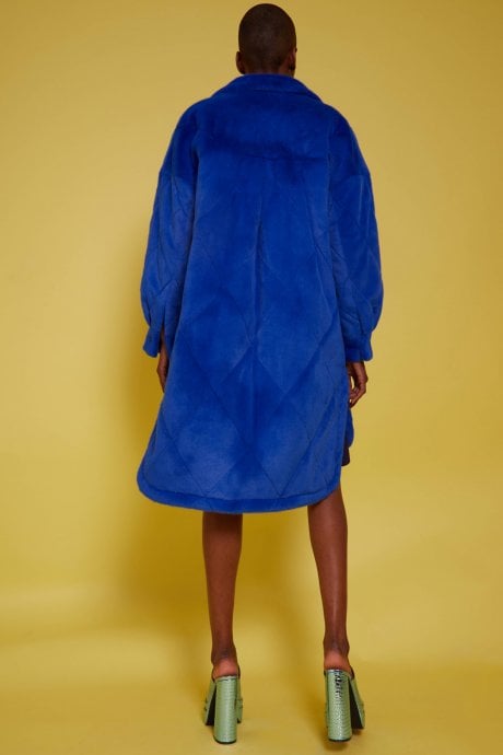 JAYLEY Hand Made Bamboo Eco Fur Coat