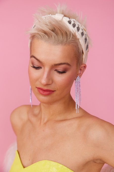 JAYLEY Hand Made Silk Blend Embroidered Headband