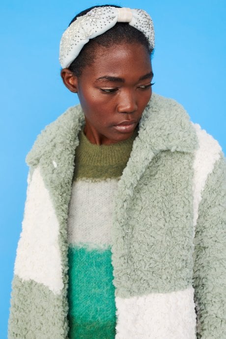 JAYLEY Hand Made Silk Blend Precious Stone Headband