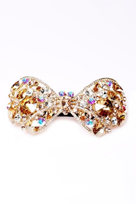 JAYLEY Hand Made Stone Bow Hair Clip