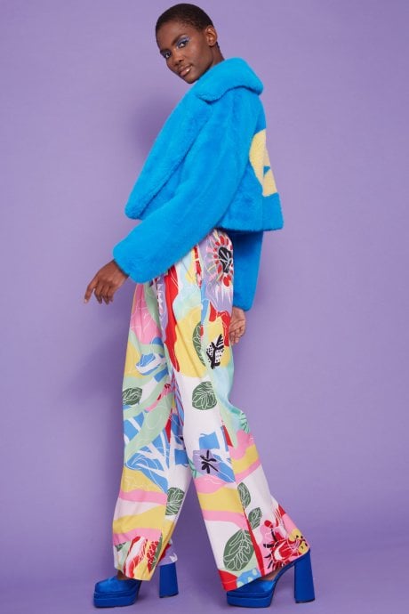 JAYLEY Handmade Eco Faux Fur Love Jacket