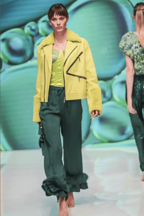 JAYLEY Holly Feather Pyjamas In Christmas Green