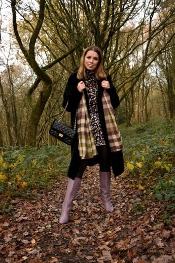 JAYLEY Khaki Cashmere Blend Wrap