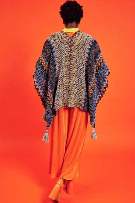 JAYLEY Knitted Mutli-Coloured Cape