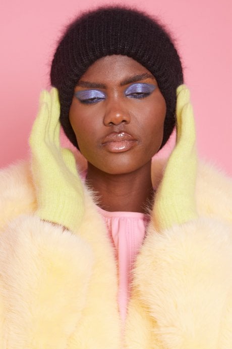 JAYLEY Lime Green Cashmere Blend Gloves