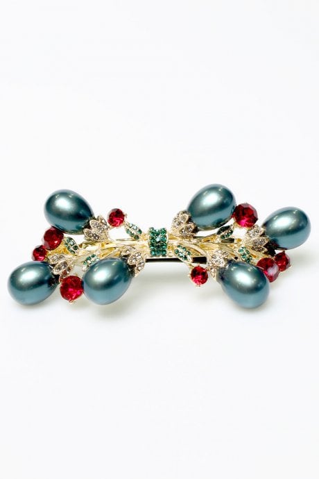 JAYLEY Limited Hand Made Faux Pearl And Crystal Hair Clip