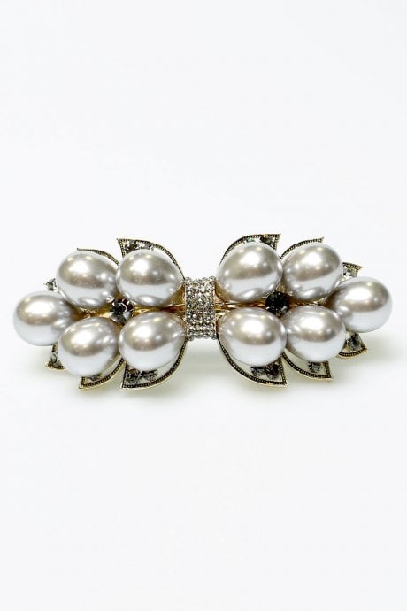 JAYLEY Limited Hand Made Faux Pearl And Crystal Hair Clip