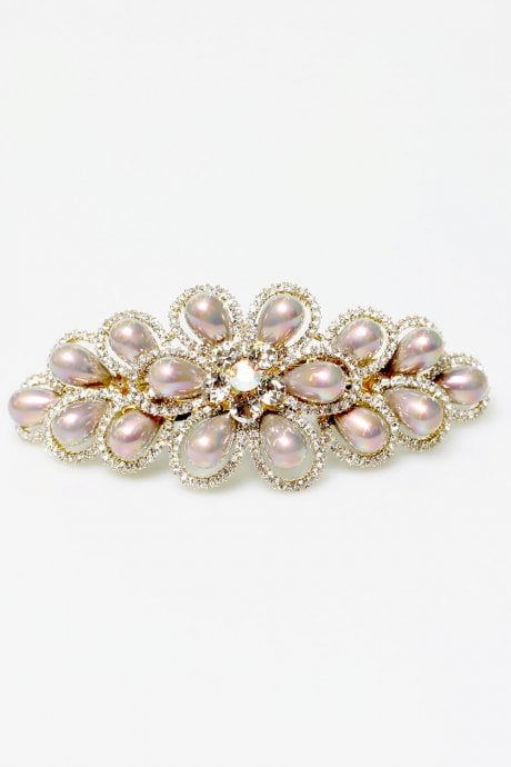 JAYLEY Limited Hand Made Faux Pearl And Crystal Hair Clip