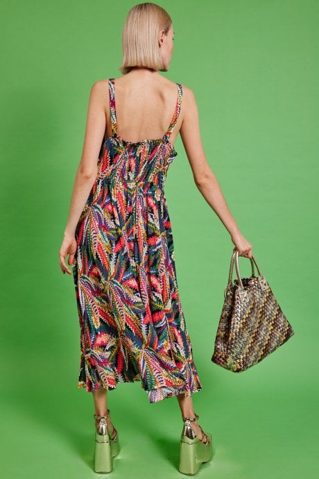 JAYLEY Linen Floral Shift Dress