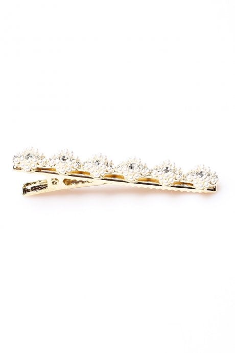 JAYLEY Lola Limited Gold Tone Crystal Hair Clip