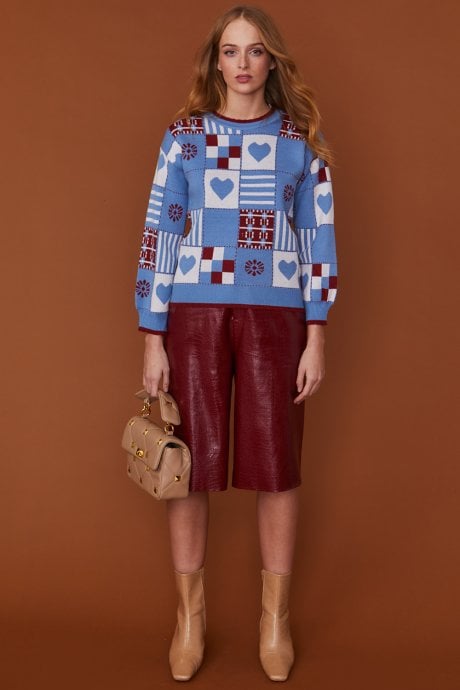 JAYLEY Love Heart Cashmere and Banana Peel Jumper