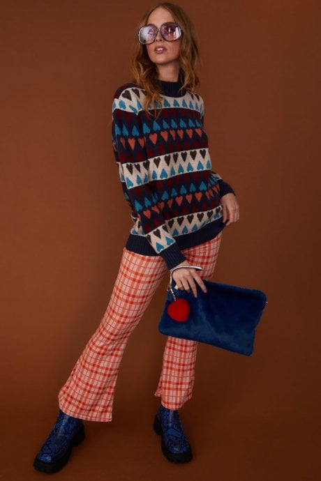 JAYLEY Love Heart Cashmere and Banana Peel Jumper