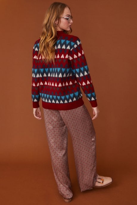JAYLEY Love Heart Cashmere And Banana Peel Jumper